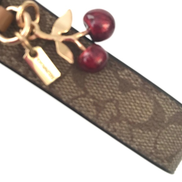 ๐ ๐ New Coach Signature Keychain w/ Cherry Charm - Picture 11 of 11